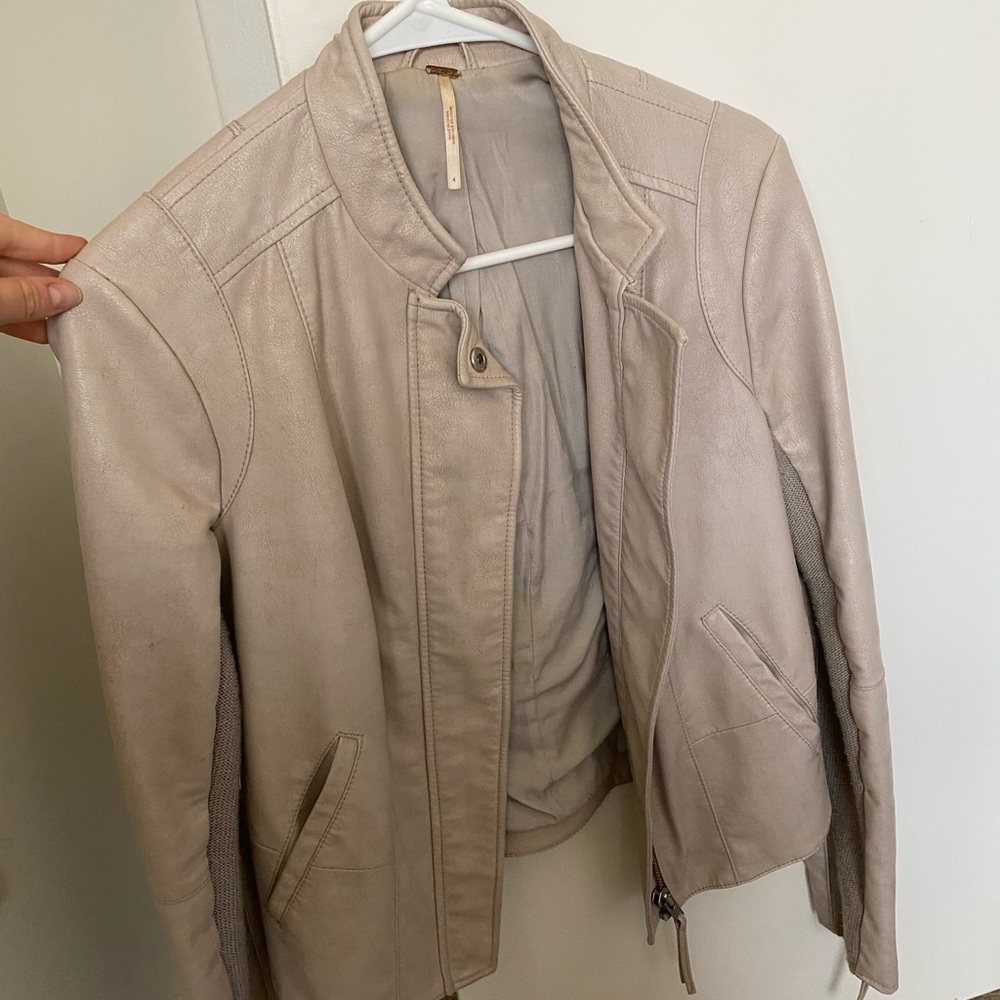 Free People vegan leather jacket